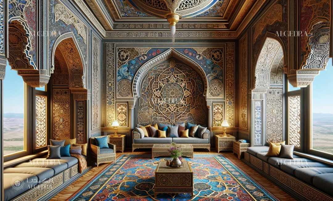 مثال بصري على توظيف الأرابيسك في التصميم الداخلي الحديث، من موقع الكيدرا